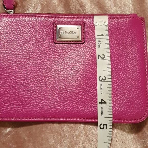 Calvin Klein Leather Hot Pink Wristlet - Picture 7 of 7